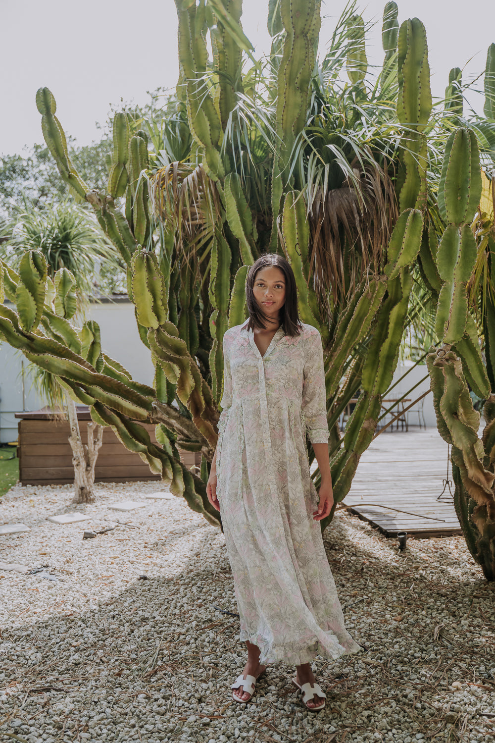 SABRINA DRESS - CACTUS BLOOM SHIRT DRESS | Taj by Sabrina – TAJ by